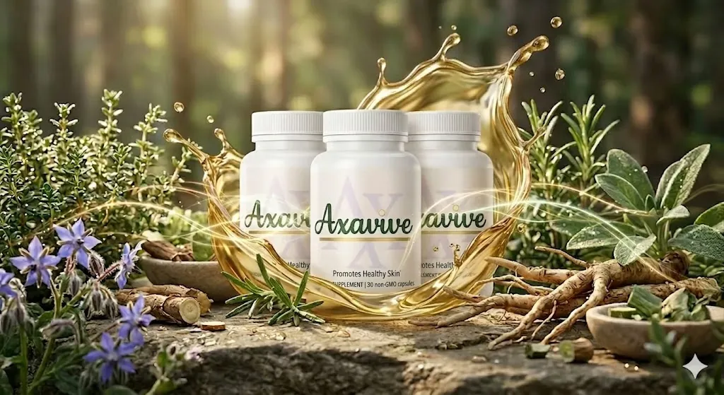 Axavive ingredients label - 6 botanical compounds for skin renewal
